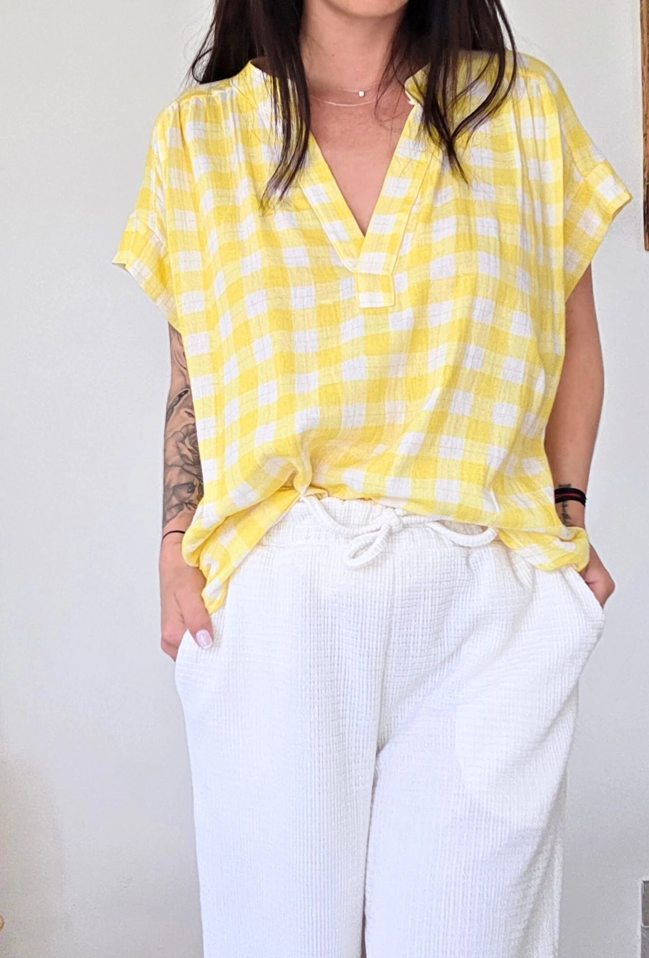 Chemise CARO jaune – Image 2