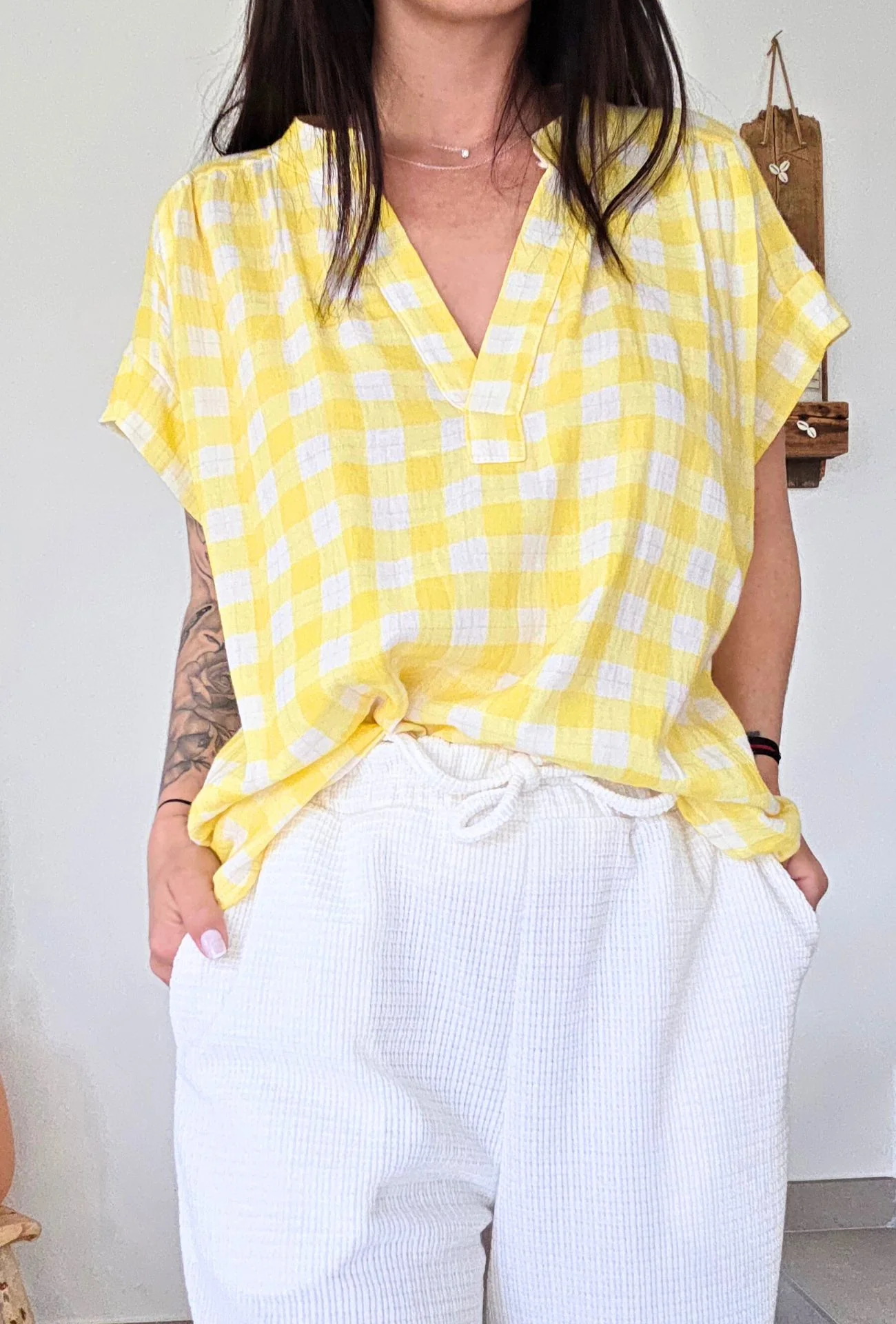 Chemise CARO jaune – Image 4