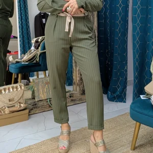 Please pantalon costume « vert »