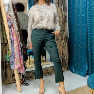 Pantalon habillé vert