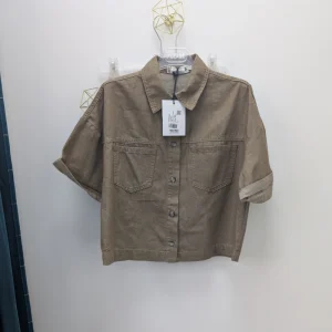 Please chemise manches courtes « taupe »