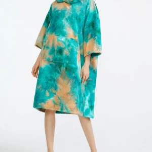 Poncho Bain Femme Vert