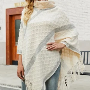 Poncho Blanc Femme
