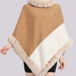 Poncho Cachemire Camel