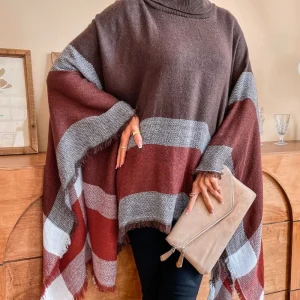 Poncho Col Roulé