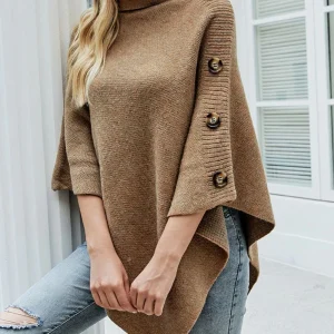 Poncho Col Roulé Femme