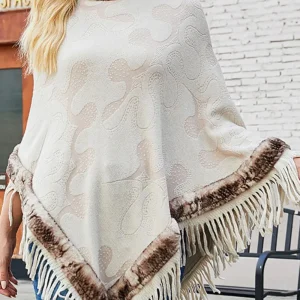 Poncho Femme Hiver Chaud