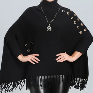 Poncho Femme Noir