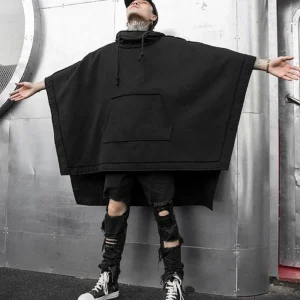 Poncho Homme Avec Capuche