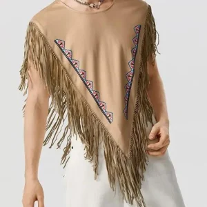 Poncho Homme Franges