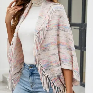 Poncho Manche Longue Femme
