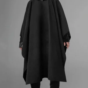 Poncho Noir Homme