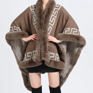 Poncho Polaire Marron