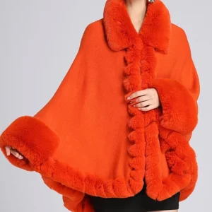 Poncho Polaire Orange