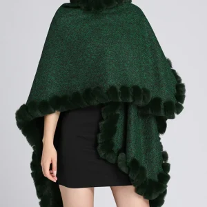 Poncho Polaire Vert