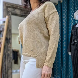 Please pull en tricot taupe ou beige