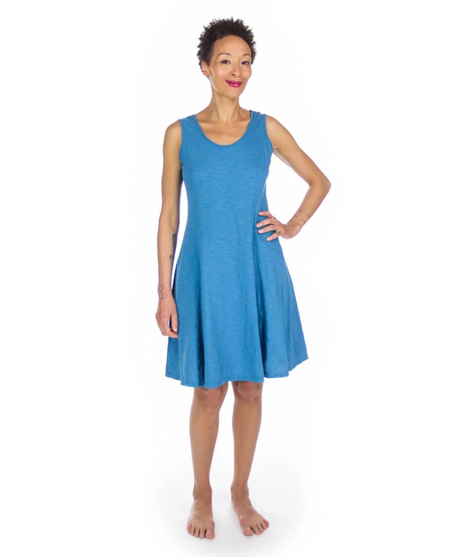 Robe coton flammé à panneaux courte – Image 2