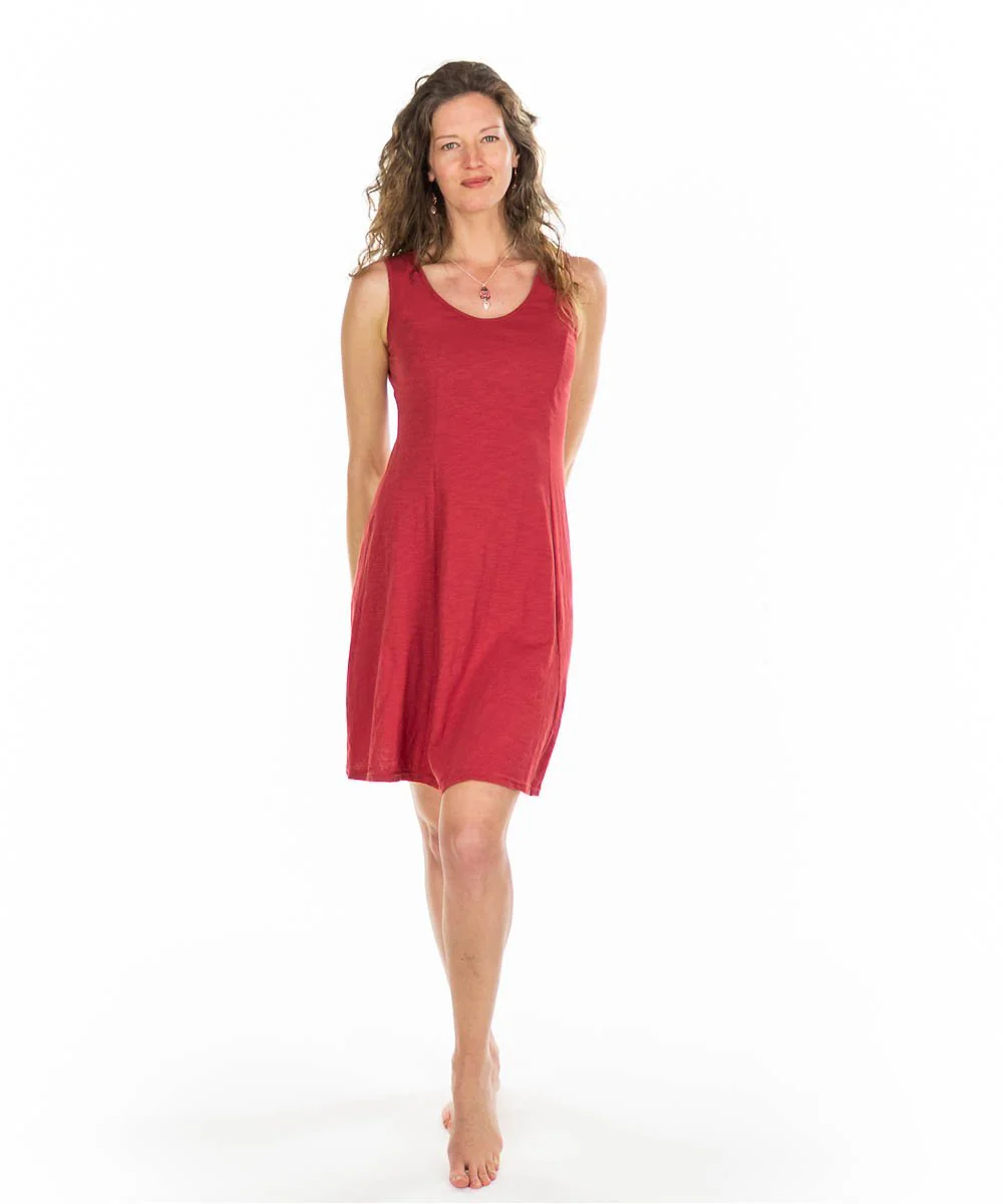 Robe coton flammé à panneaux courte – Image 3