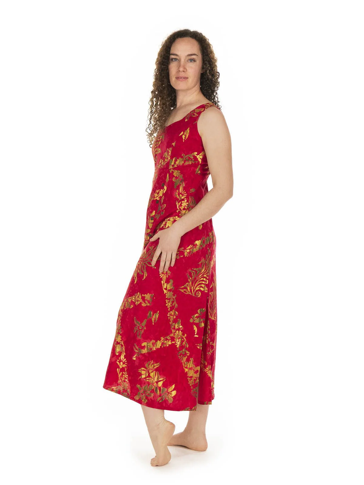 Robe Rouge longue taille haute – Image 3