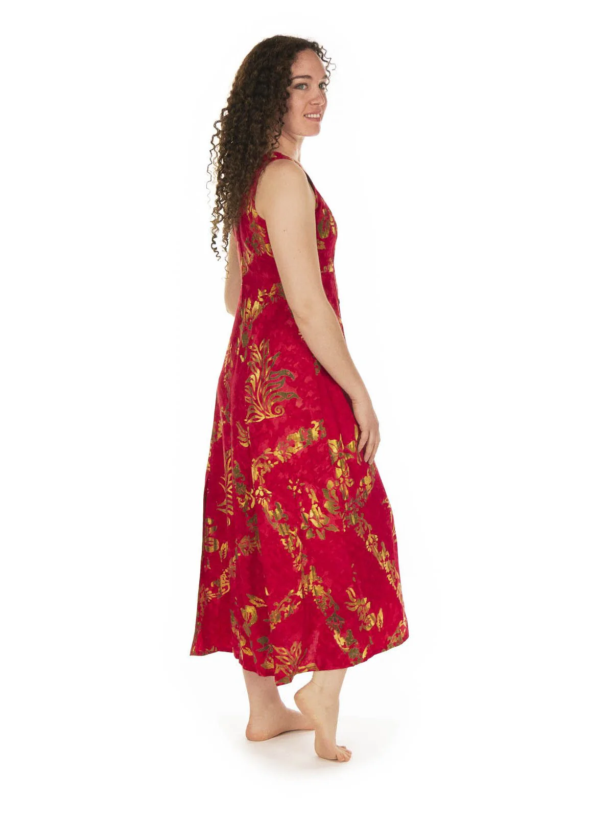 Robe Rouge longue taille haute – Image 2