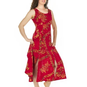 Robe Rouge longue taille haute