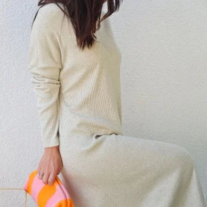 Robe maille KARINE sable