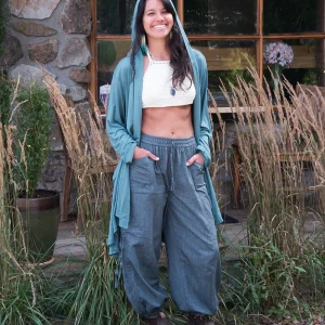 Veste avec capuchon de bambou