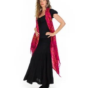 Veste frangée imprimée