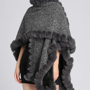 Veste Poncho Femme Hiver