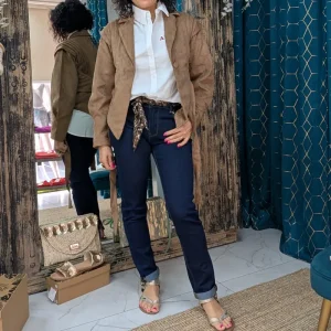 Veste en suédine structurée