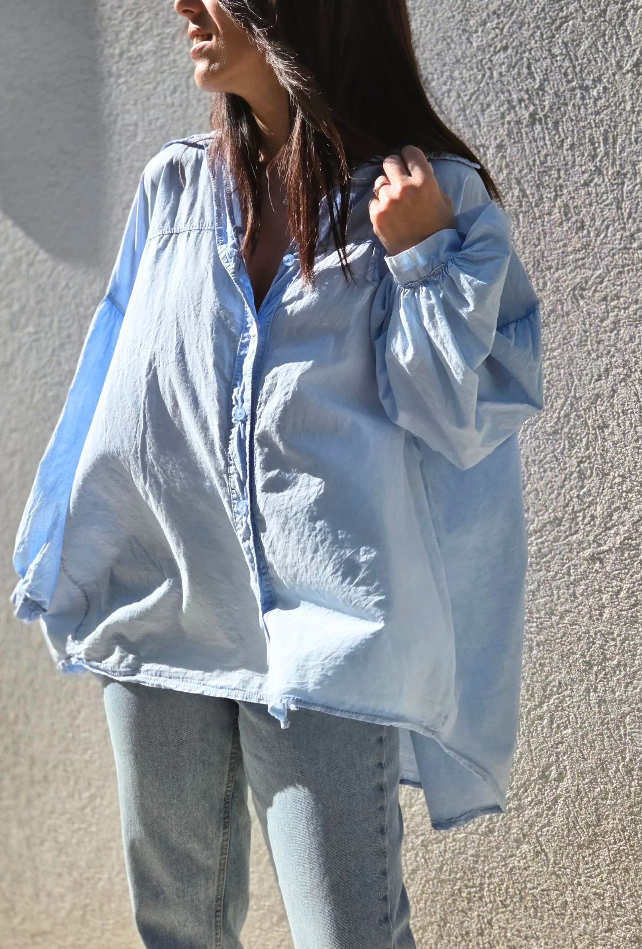 Chemise oversize NORA bleu – Image 3