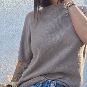 Pull FLORE taupe