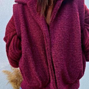 Veste sans manches PATRICIA – bordeaux