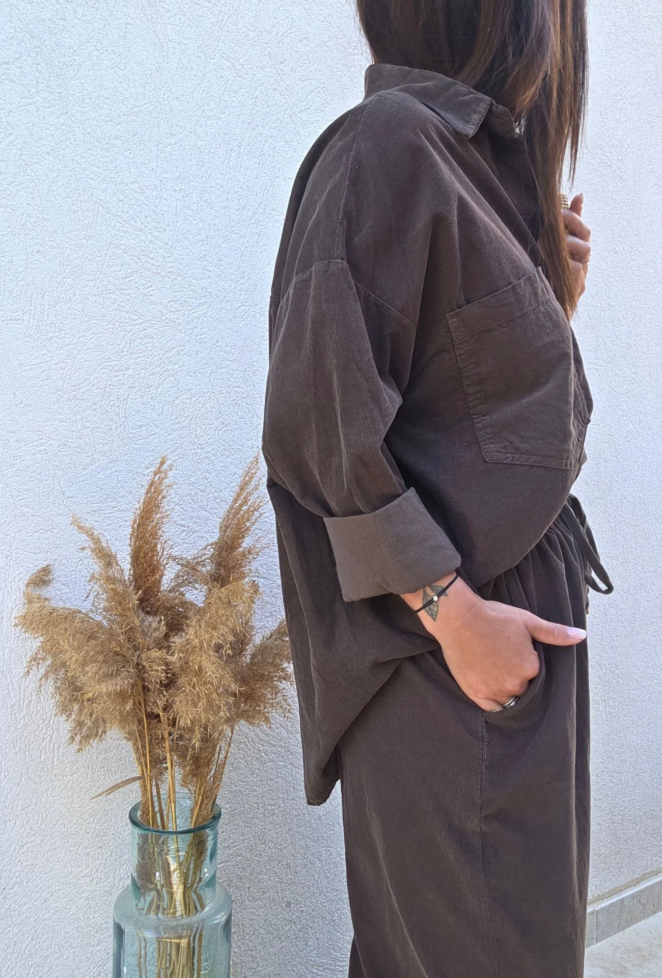 Pantalon loose CHARLIE marron – Image 3