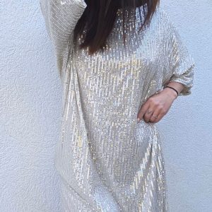 Robe sequins BELLA Sable