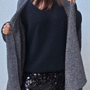 Gilet paillettes CLARA – Argenté