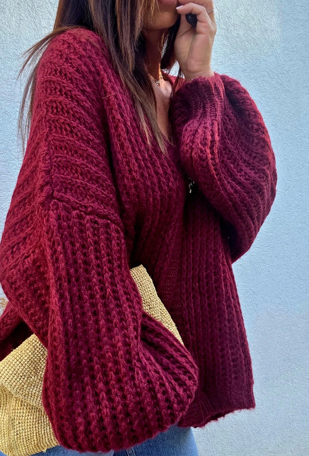 Gilet pull COCO bordeaux – Image 4