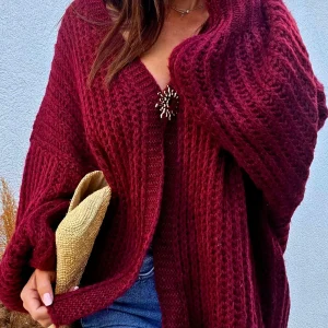 Gilet pull COCO bordeaux