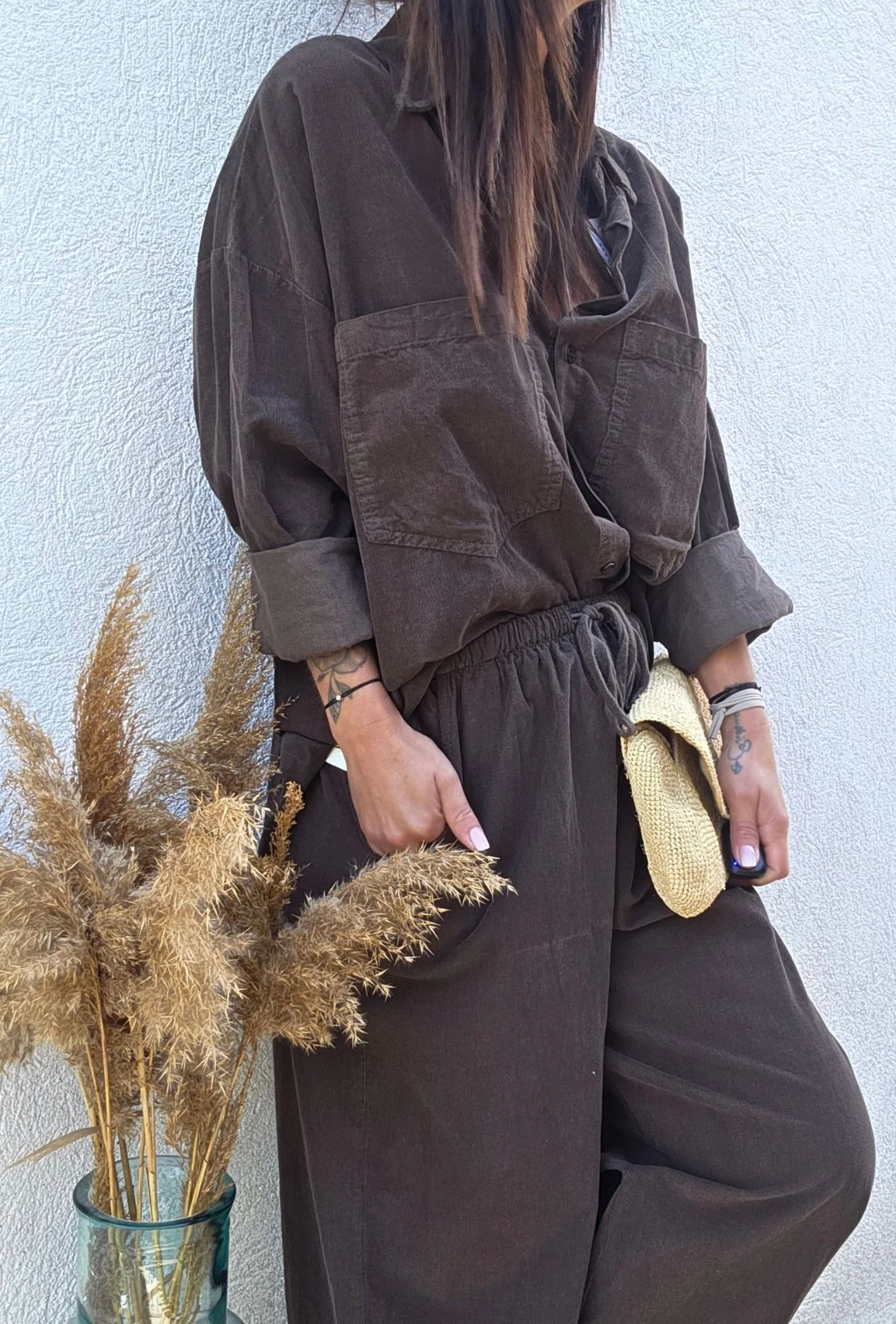 Pantalon loose CHARLIE marron – Image 2